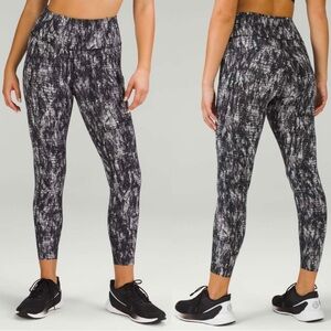 Lululemon Fast and Free High Rise Tight 25" Ankle Leggings Lino Slide Alpine 6